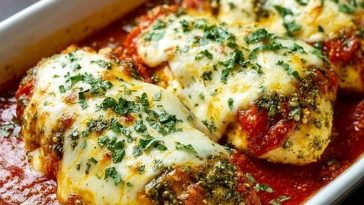 Baked Pesto Mozzarella Chicken