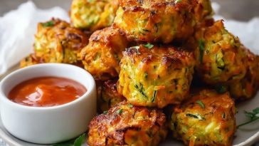 Baked Sweet Potato Zucchini Tots
