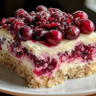 Cranberry Bars with Cream Cheese Frosting
