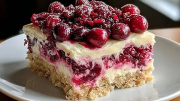 Cranberry Bars with Cream Cheese Frosting