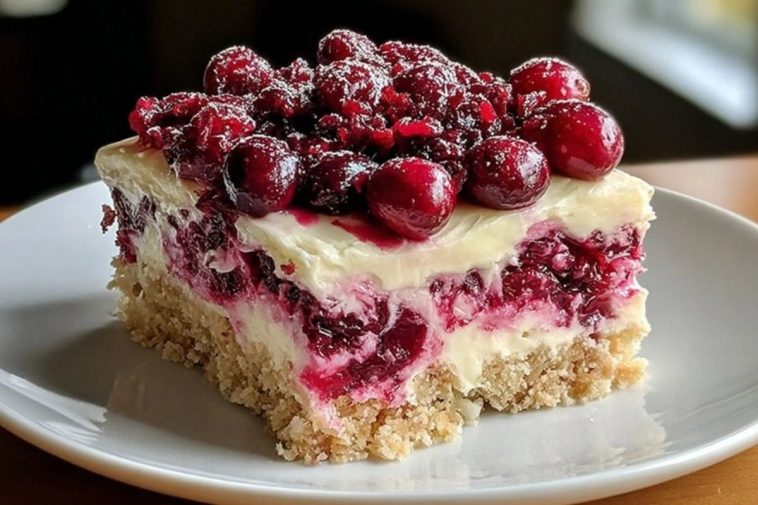 Cranberry Bars with Cream Cheese Frosting