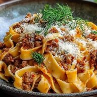 Creamy Calabrian Chili Pappardelle with Sausage & Fennel