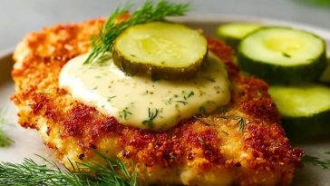 Crispy Dill Pickle Parmesan Chicken