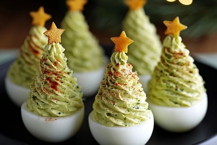 Deviled Egg Christmas Trees