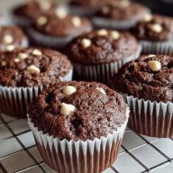 Double Chocolate Zucchini Muffins