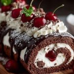 Elegant Black Forest Cake Roll