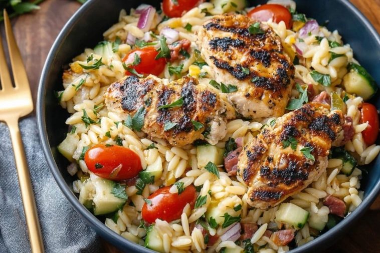 Flavorful Mediterranean Chicken Orzo