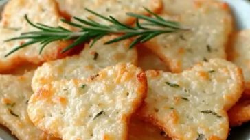 Homemade Parmesan Rosemary Crackers