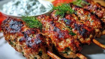 Juicy Grilled Turkey Kofta Skewers