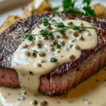 Juicy Steak with Creamy Garlic Sauce