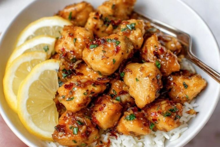 Lemon Garlic Chicken Bites