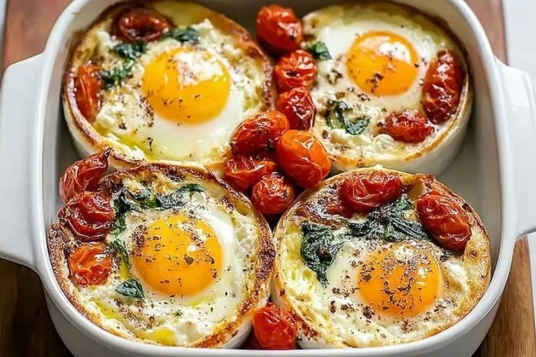 Mediterranean Baked Feta Eggs