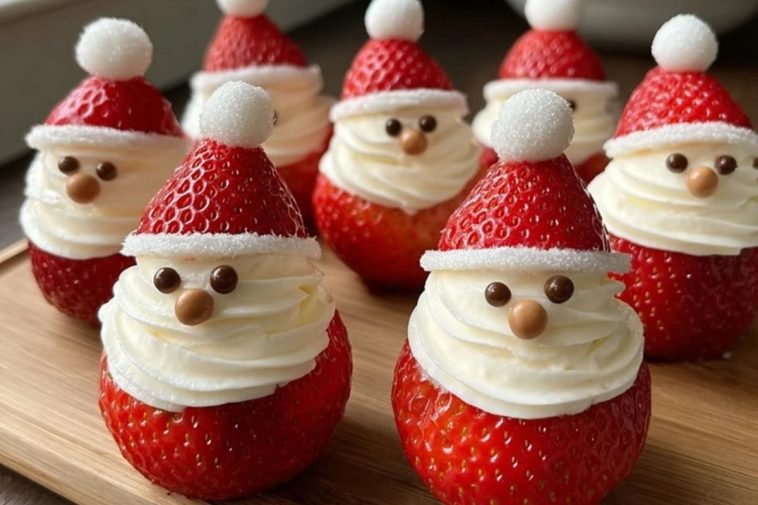 No-Bake Strawberry Santas
