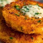 Salmon Patties with Creamy Lemon-Garlic Sauce