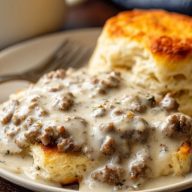 Sausage Gravy and Biscuits
