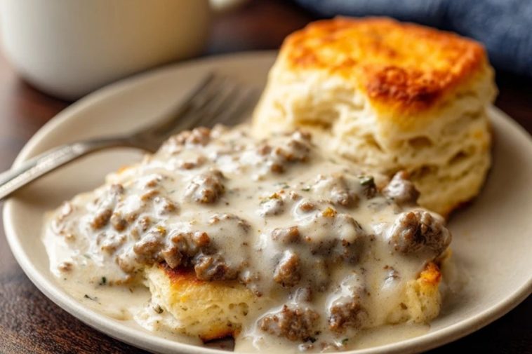 Sausage Gravy and Biscuits