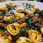 Savory Garlic Butter Beef and Spinach Tortellini