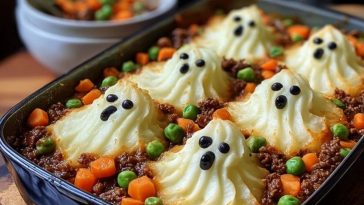 Spooky Ghost Shepherds Pie