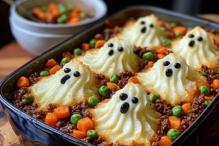 Spooky Ghost Shepherds Pie