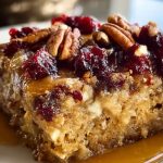 Cranberry Pecan Caramel Cake