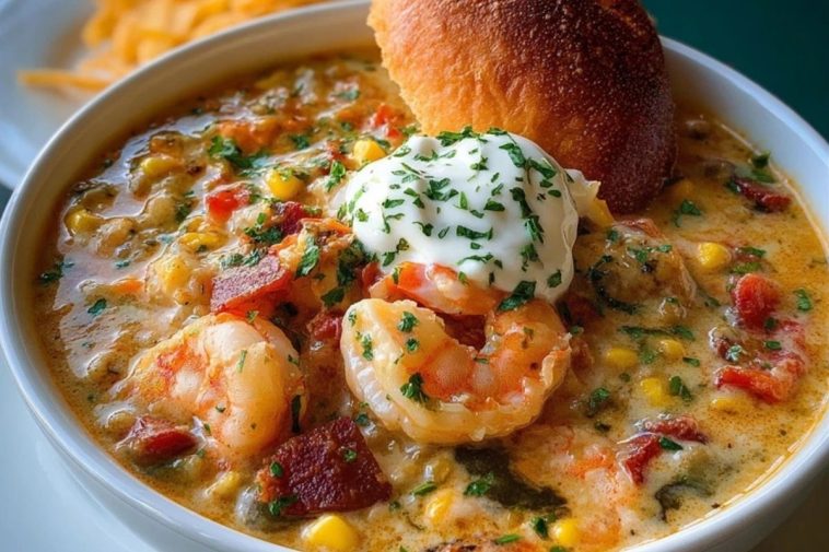 The Best Creamy Seafood and Shrimp Chili