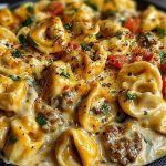 The-Best-Loaded-Cajun-Alfredo-Tortellini-Skillet-Recipe