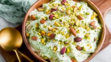 Traditional Watergate Fruit Salad with Pistachios