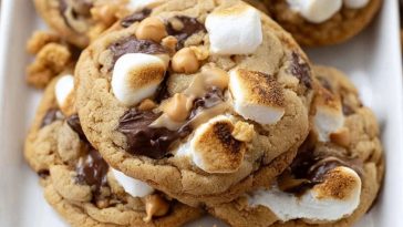 Chocolate Peanut Butter Marshmallow Cookies