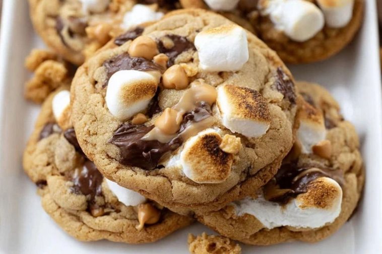 Chocolate Peanut Butter Marshmallow Cookies