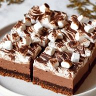 Cozy Hot Chocolate Cheesecake Bars