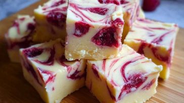 Delightful White Chocolate Raspberry Christmas Fudge