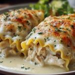 Easy Chicken Alfredo Lasagna Rolls