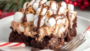 Hot Chocolate Poke Cake
