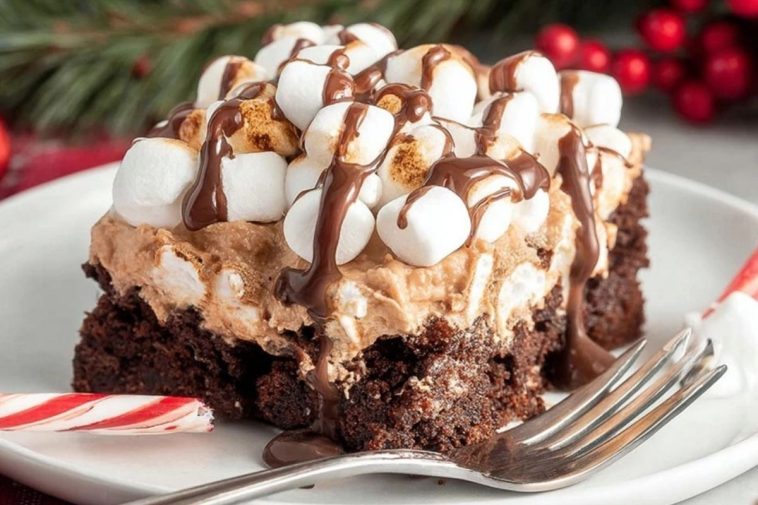 Hot Chocolate Poke Cake