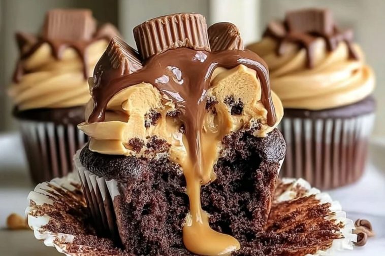 Peanut Butter Chocolate Cupcakes