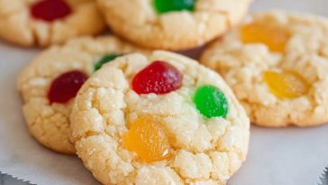 Retro Christmas Gumdrop Cookies