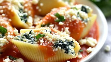 Spinach and Cheese Stuffed Shells