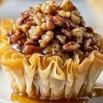 Sweet & Crunchy Pecan Caramel Baklava Cups