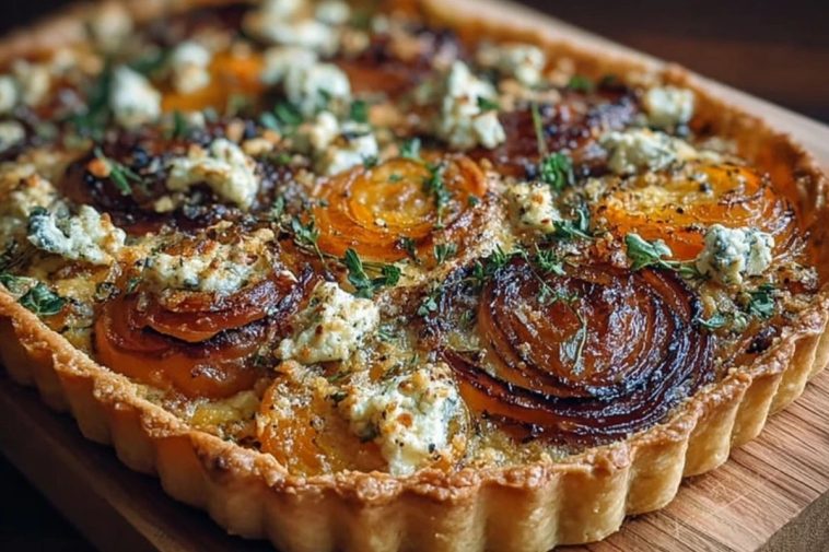 Caramelized Onion Butternut Squash Tart