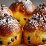 Chocolate Chip Vanilla Custard Brioches