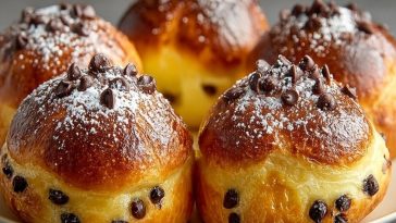 Chocolate Chip Vanilla Custard Brioches