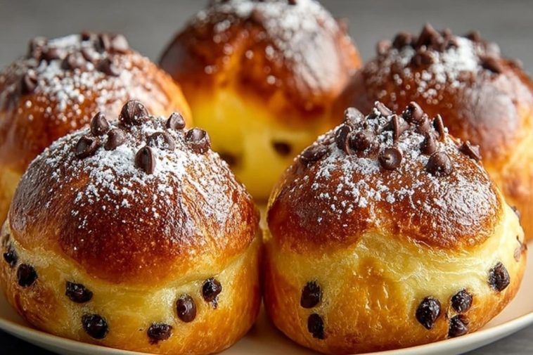 Chocolate Chip Vanilla Custard Brioches
