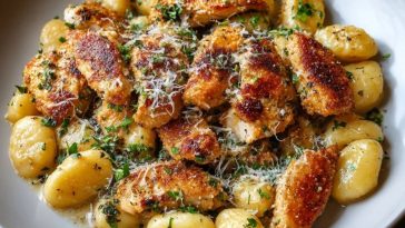 Crispy Garlic Chicken & Gnocchi