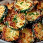 Crispy Garlic Parmesan Zucchini Chips