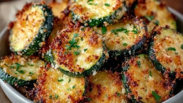Crispy Garlic Parmesan Zucchini Chips
