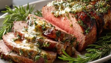 Garlic Herb Butter Beef Tenderloin Roast