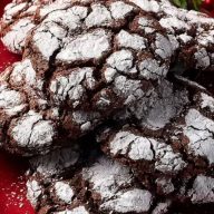 Holiday Chocolate Peppermint Crinkle Cookies