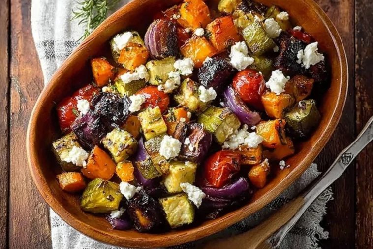 Tasty Roasted Vegetables With Feta
