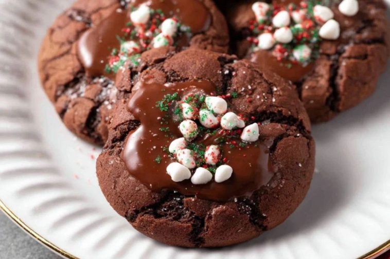 Chewy Hot Cocoa Cookies