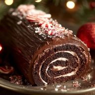 Chocolate Brownies Yule Log